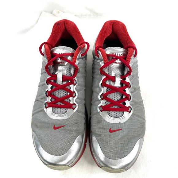 Nike Free Trainer 3 Men Size 10.5 Grey Red Silver Athletic Shoe Sneaker - Picture 3 of 8